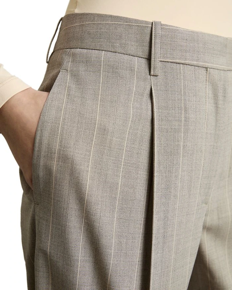 Tallulah Wide Leg Pinstripe Trousers