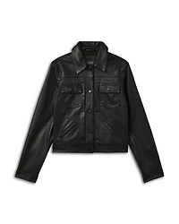 Ely Leather Trucker Jacket