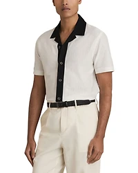Aster Textured Colorblock Cuban Shirt
