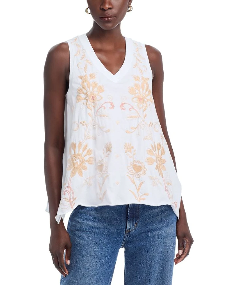 Embroidered Tank Top