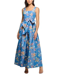 Shoshanna Floral Tie Waist Maxi Dress