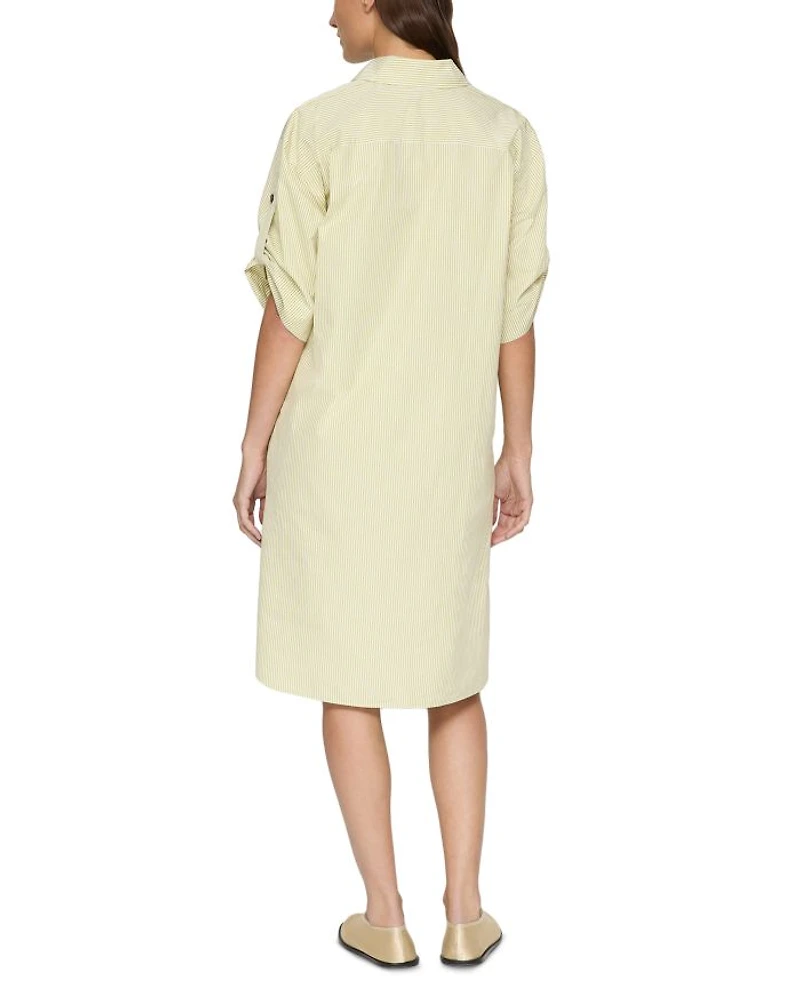 Tab Sleeve Popover Dress
