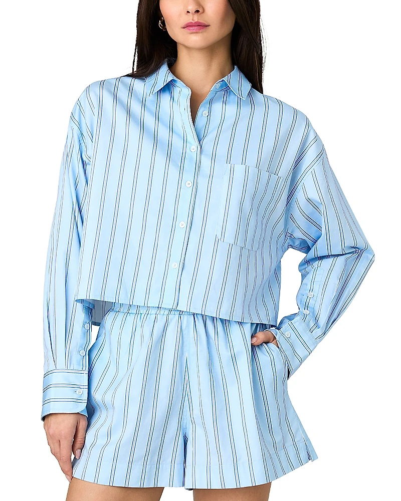 French Connection Lorenzo Stripe Cropped Shirt