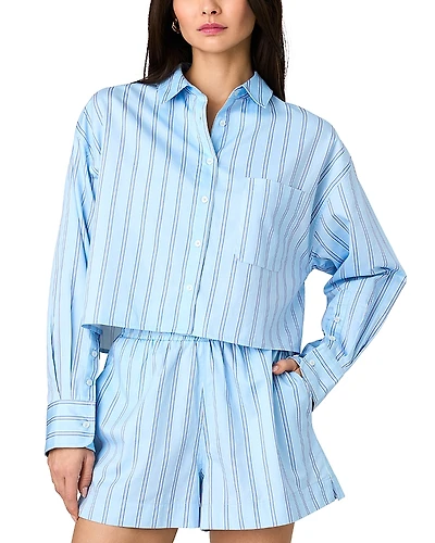 French Connection Lorenzo Stripe Cropped Shirt