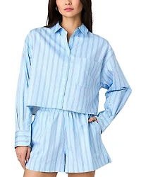 French Connection Lorenzo Stripe Cropped Shirt