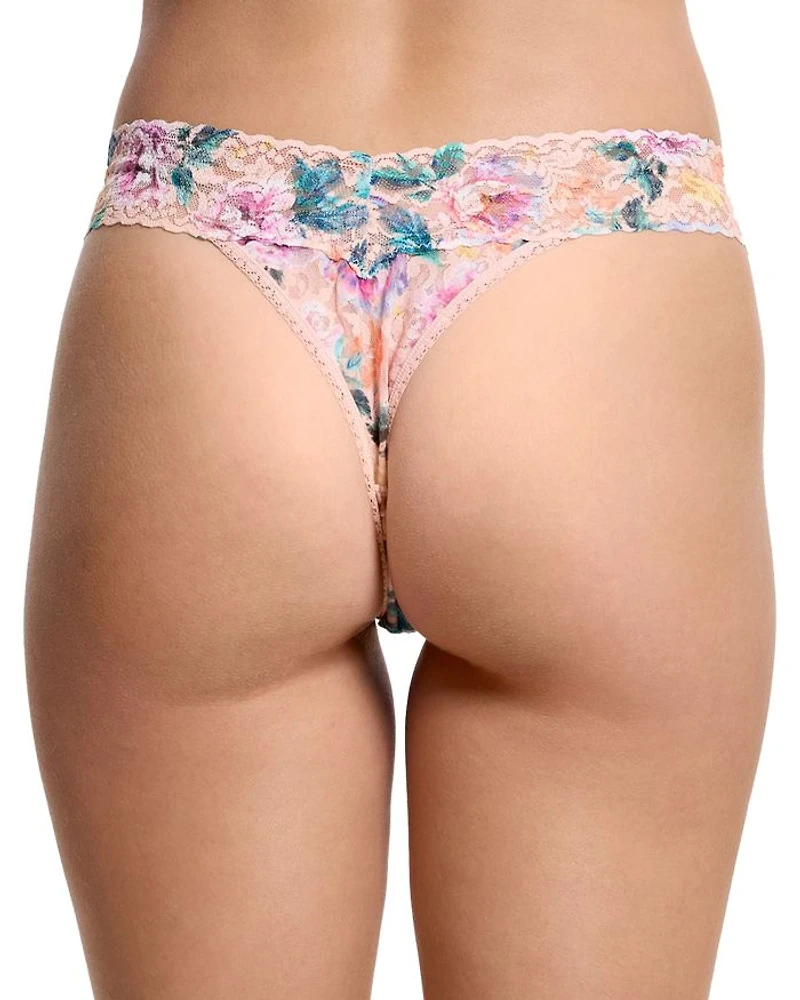 Printed Signature Lace Original Rise Thong