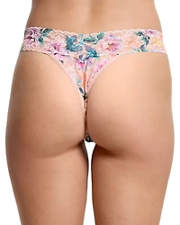 Printed Signature Lace Original Rise Thong