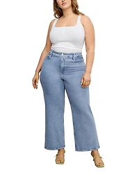Soft Tech Good Skate Wide Leg Crop Jeans Indigo860