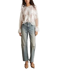 Mahni High Rise Barrel Leg Jeans Light Blue
