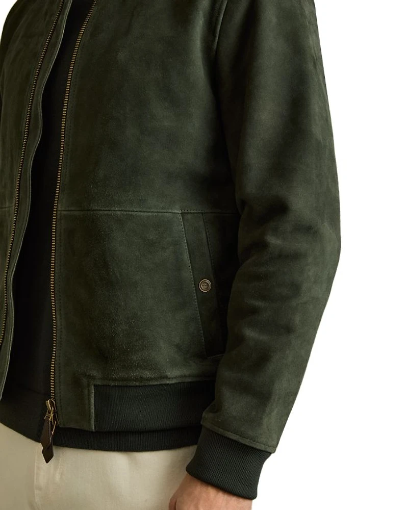 Suede Bomber Jacket