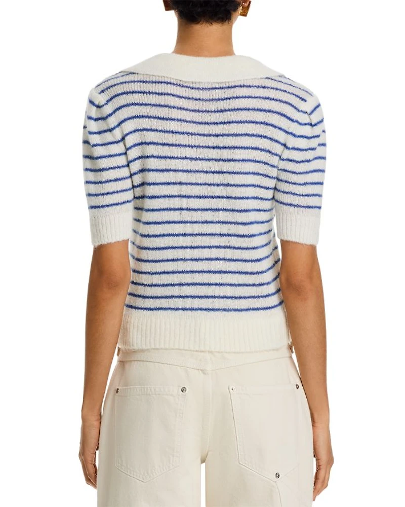 Billie V Neck Polo Crochet Sweater