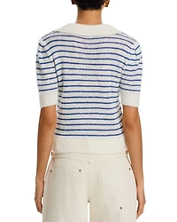 Billie V Neck Polo Crochet Sweater