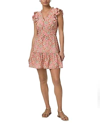 Paige Muriel Smocked Mini Dress