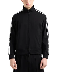 Emporio Armani Cotton Jersey Zip Up Sweatshirt