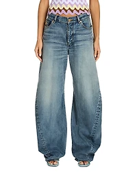 Versace Washed 2000s High Rise Barrel Jeans
