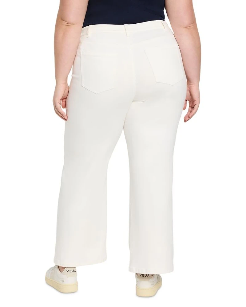 Weekend High Rise Ankle Wide Leg Jeans Paper White