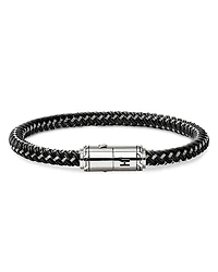 John Hardy Men's Sterling Silver Woven Rubber Bracelet