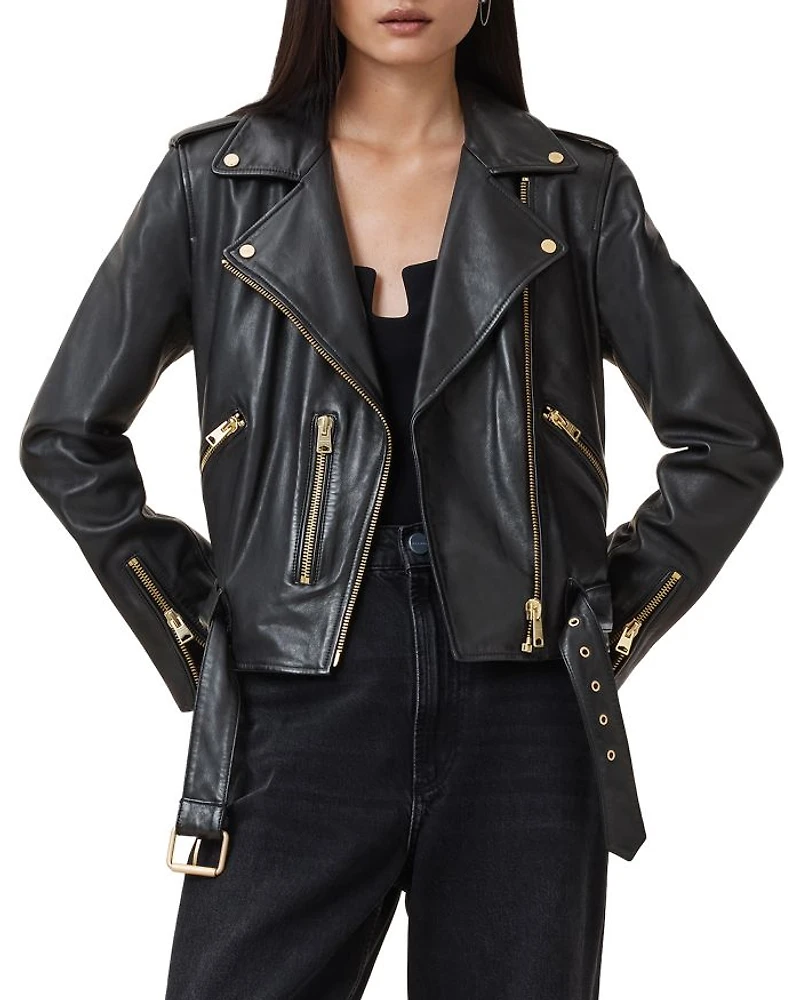 Balfern Leather Biker Jacket