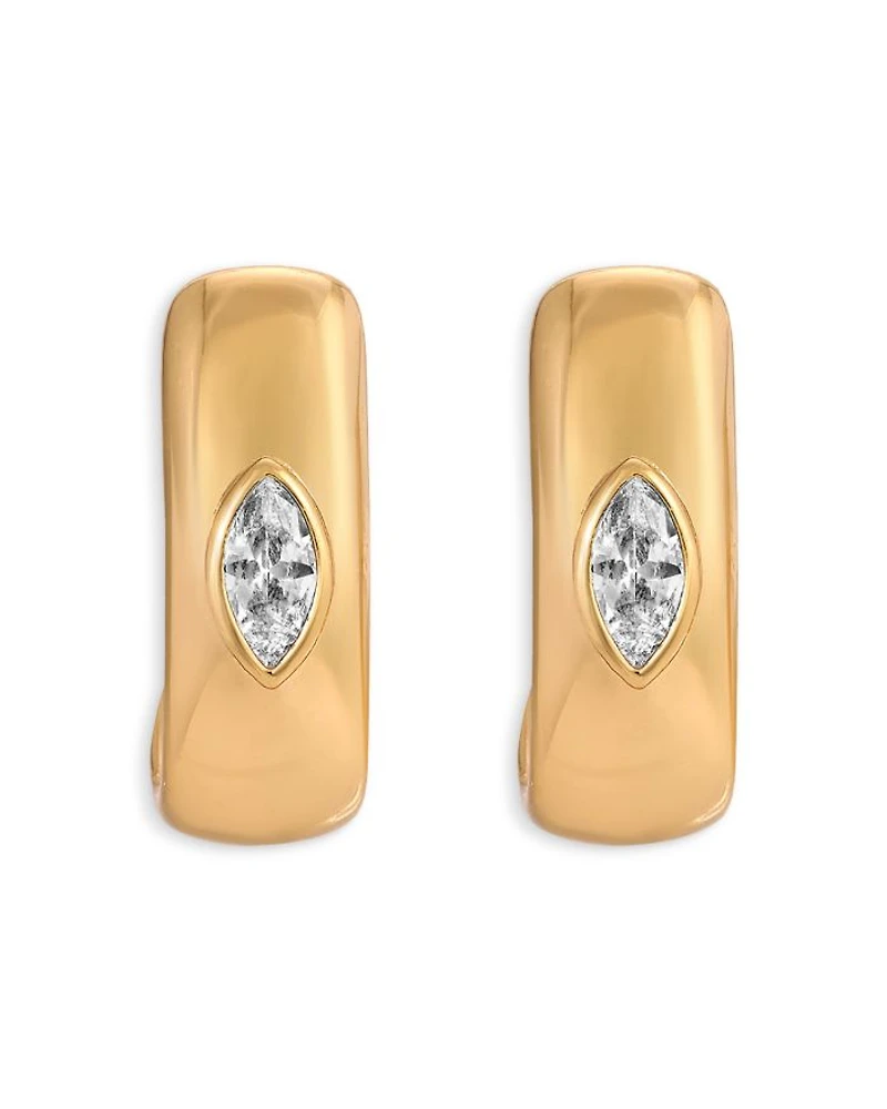 Marquise Crystal Hoop Earrings