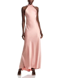 Sleeveless Satin Gown - Exclusive
