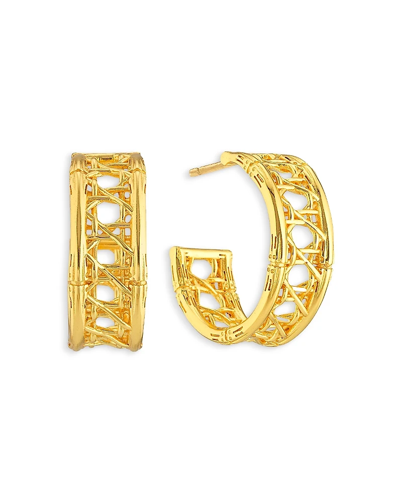 Capucine De Wulf Veranda Caning Hoop Earrings