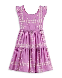 Scotch & Soda Girls' Ruffle Sleeve Printed Dress - Little Kid, Big Kid