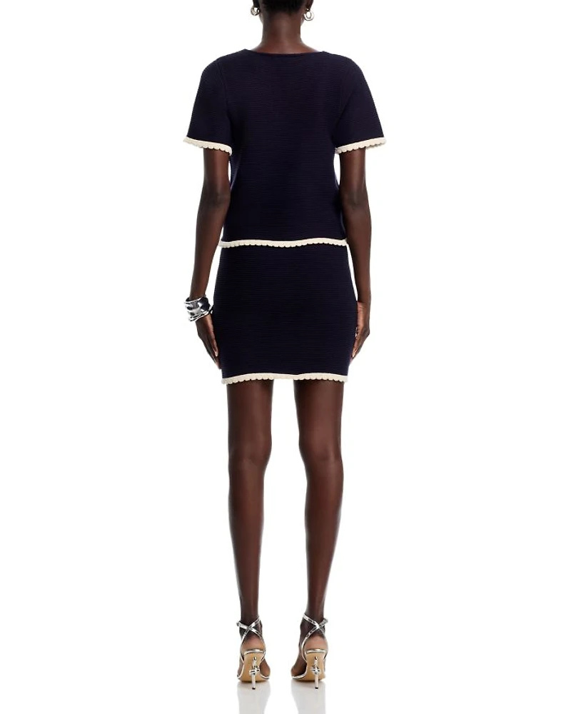 Lace Trim Sweater Skirt - Exclusive