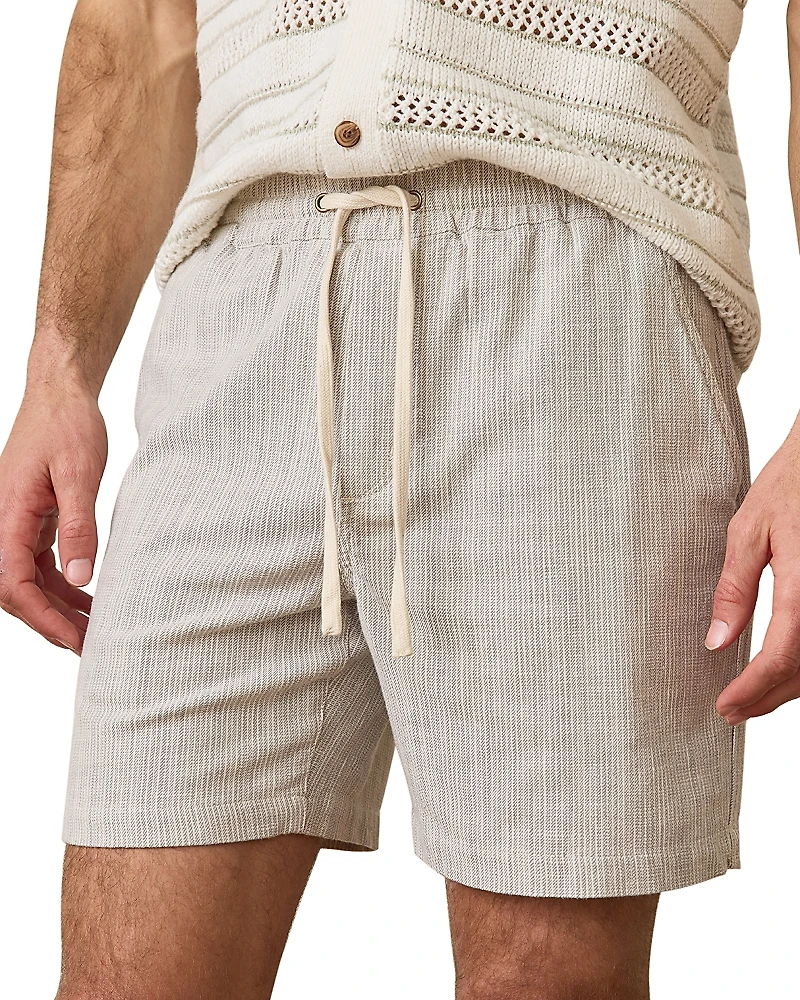 Marine Layer Striped 6 Saturday Beach Shorts