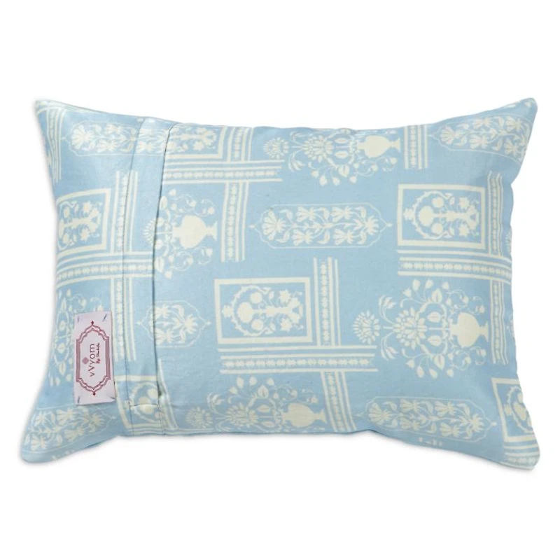 Aquamarine Embroidered Accent Cushion, 13" x 20"
