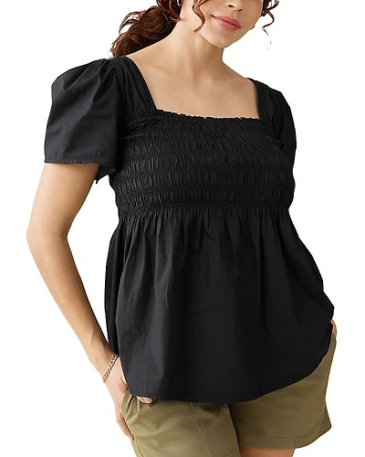 Ingrid & Isabel Short Sleeve Smocked Top
