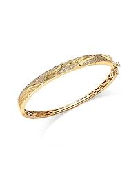Bloomingdale's Fine Collection Diamond Textured Bangle Bracelet