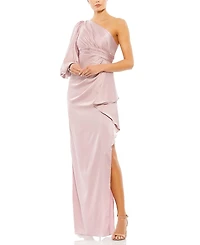 Mac Duggal One Shoulder Bishop Sleeve Gown