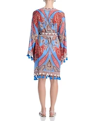Printed Tassel Short Cover Up Robe - Exclusive