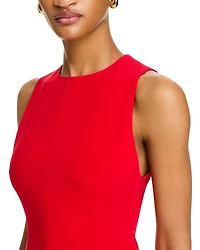 Isa Sleeveless Seamed Flare Mini Dress