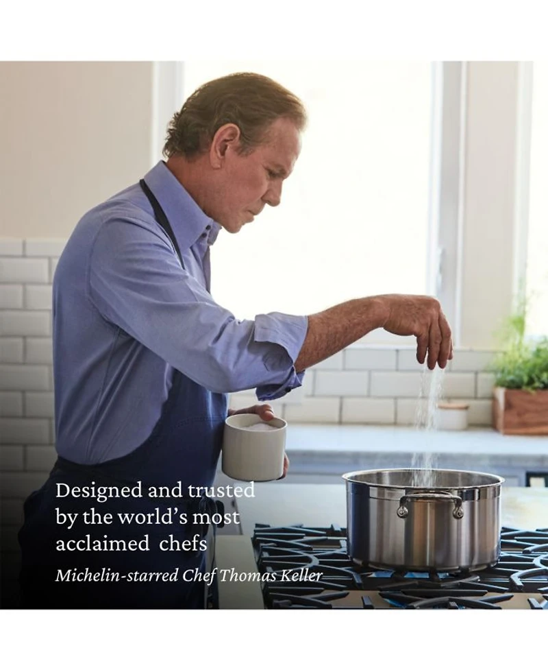 ProBond® Forged 10-Piece Professional Clad Stainless Steel Cookware Set with TITUM® Nonstick