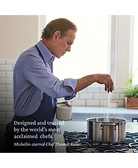 ProBond® Forged 10-Piece Professional Clad Stainless Steel Cookware Set with TITUM® Nonstick