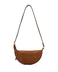 Allsaints Halfmoon Suede Crossbody Bag