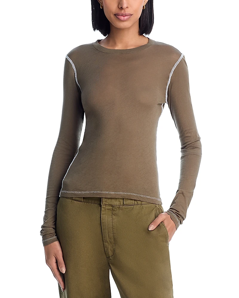 Re/Done Semi Sheer Cotton Tee