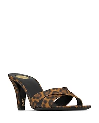 Saint Laurent Women's Jill Crisscross Mule Sandals