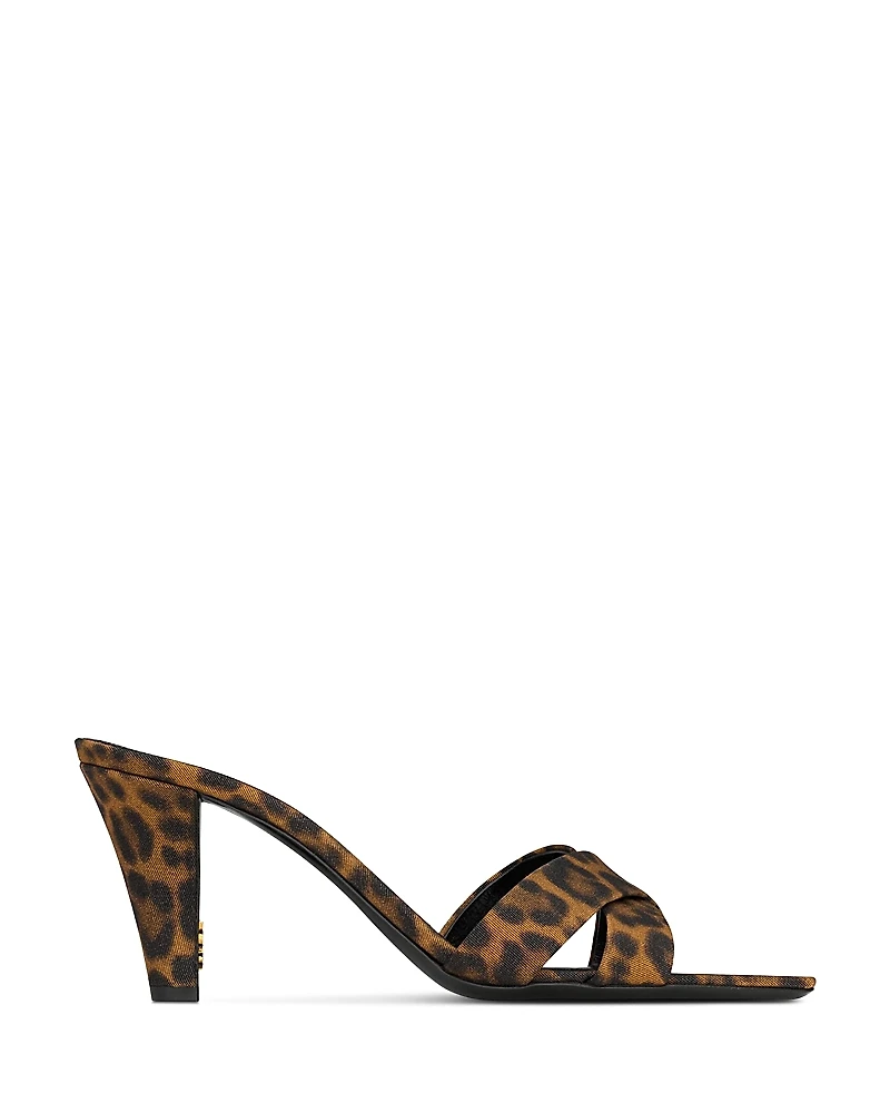 Saint Laurent Women's Jill Crisscross Mule Sandals