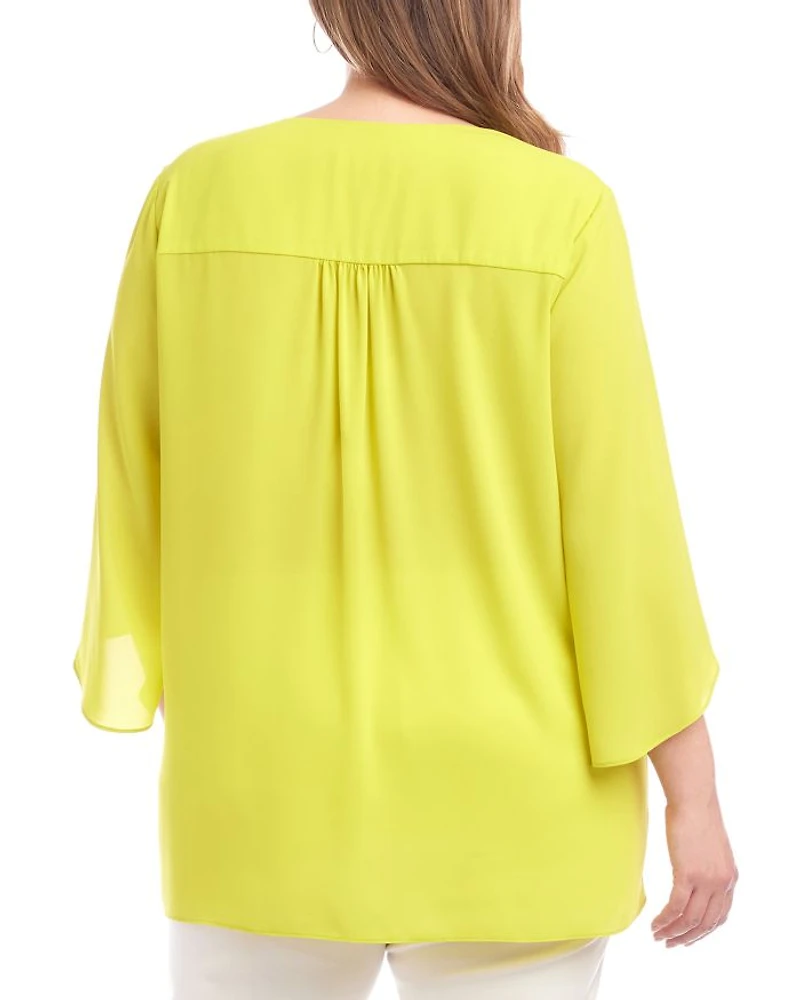 Plus Crossover Hem Top