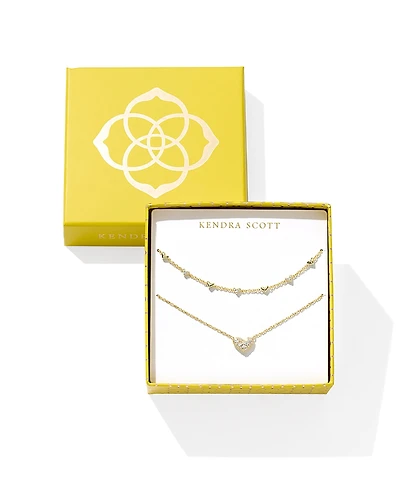 Kendra Scott Ari & Haven Pave Heart Necklaces