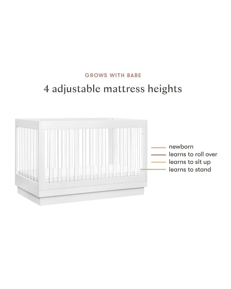 Harlow Acrylic 3-in-1 Convertible Crib