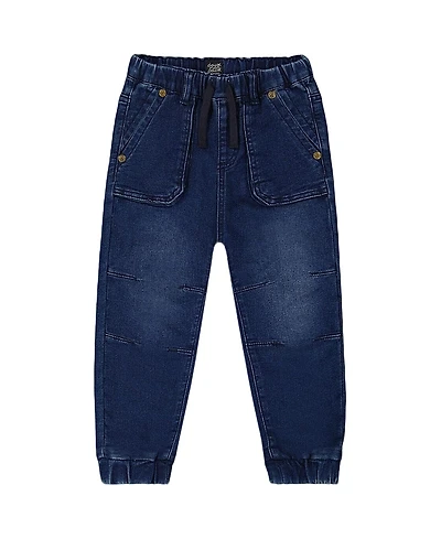 Deux par Deux Boys' French Terry Denim Jogger Pant
