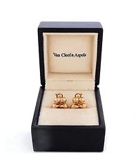 Double Heart Earrings 18K Gold