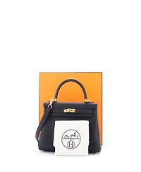 Kelly 25 Handbag Black Togo with Gold Hardware