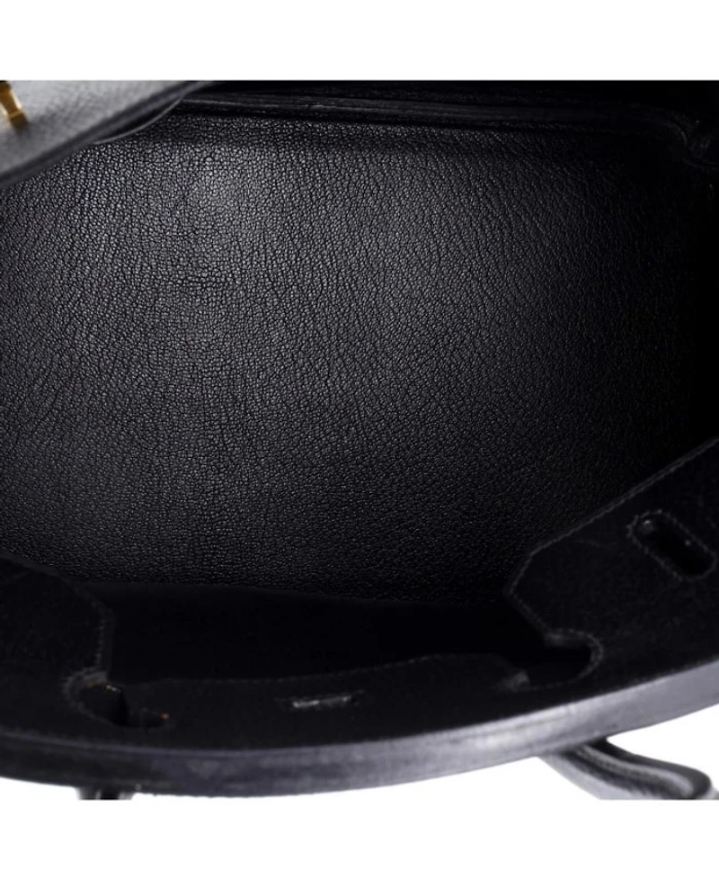 Birkin 35 Handbag Black Ardennes with Gold Hardware