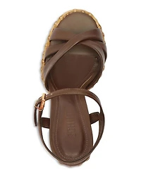 Women's Keefa Straw High Heel Platform Sandals