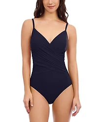 Profile by Gottex Tutti Frutti V Neck One Piece Swimsuit