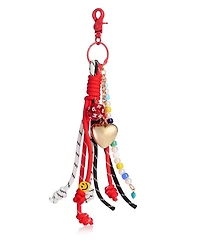 Heart Beaded Bag Charm - Exclusive